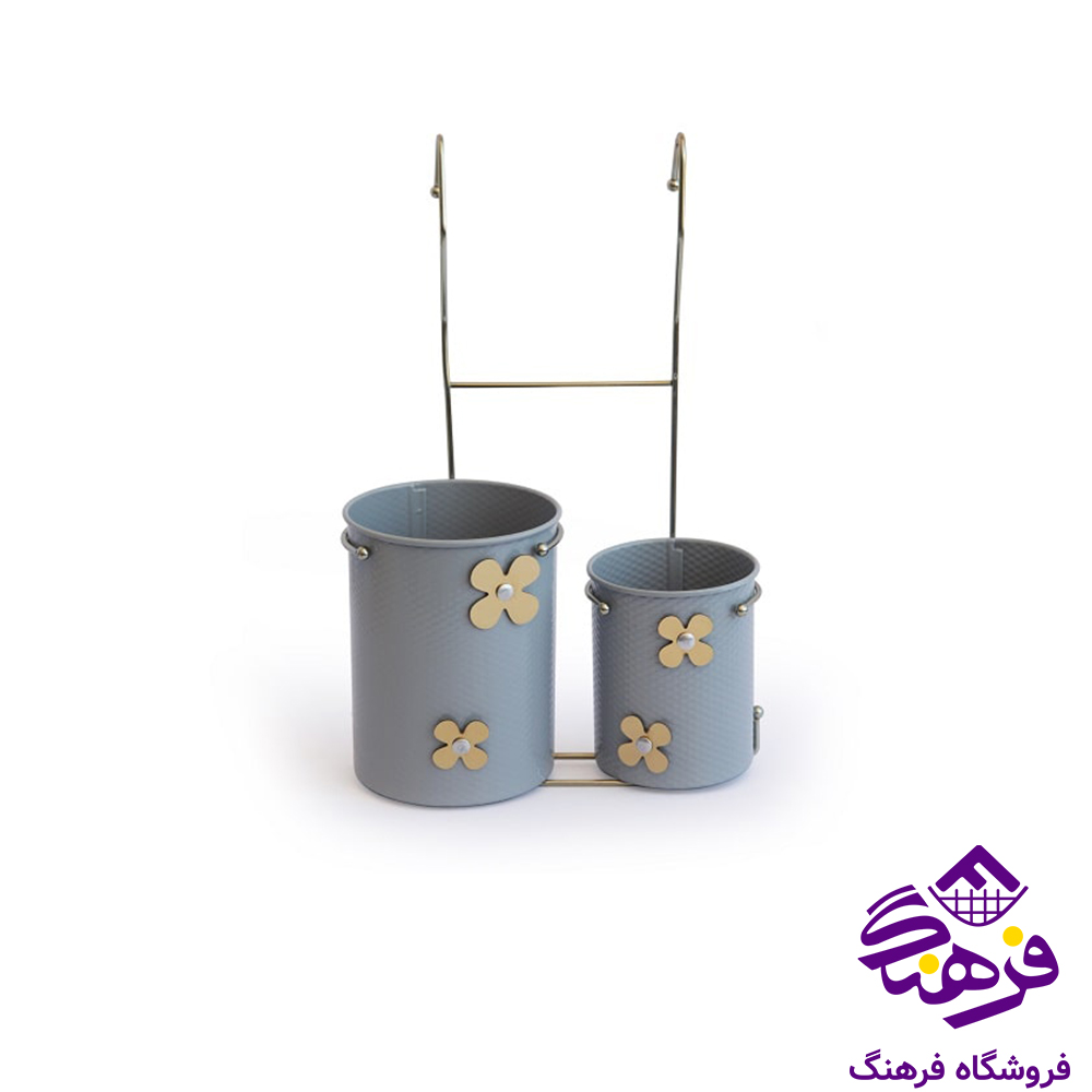جاقاشق اقتصادی دوقلو رنگی گلدار اسمان ERG 136