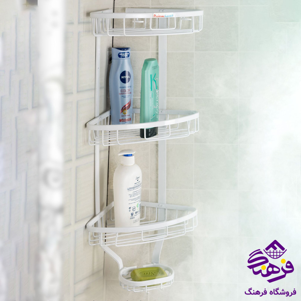 3گوش حمام درسا 3ط الومینیوم سفید پیشتاز کاوه 2302