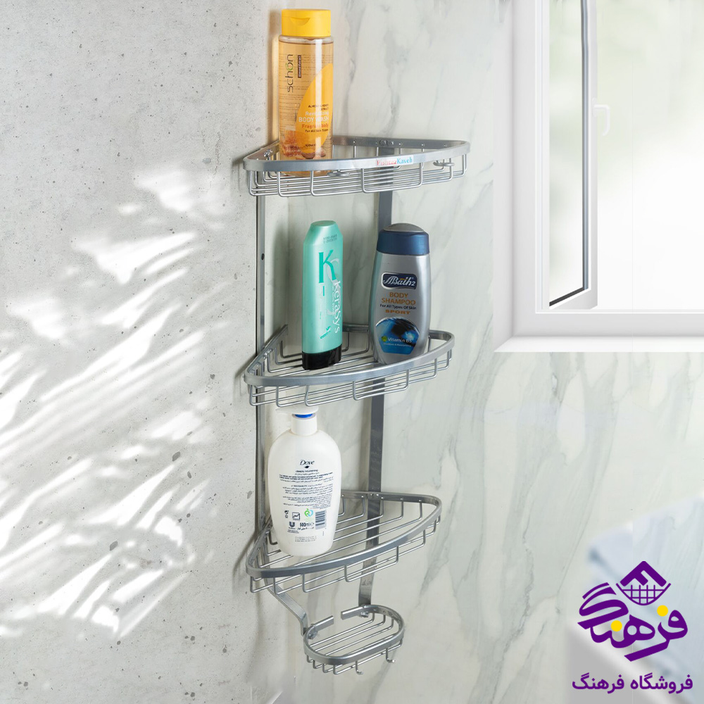 3گوش حمام درسا 3ط الومینیوم نقره ای پیشتاز کاوه 2304