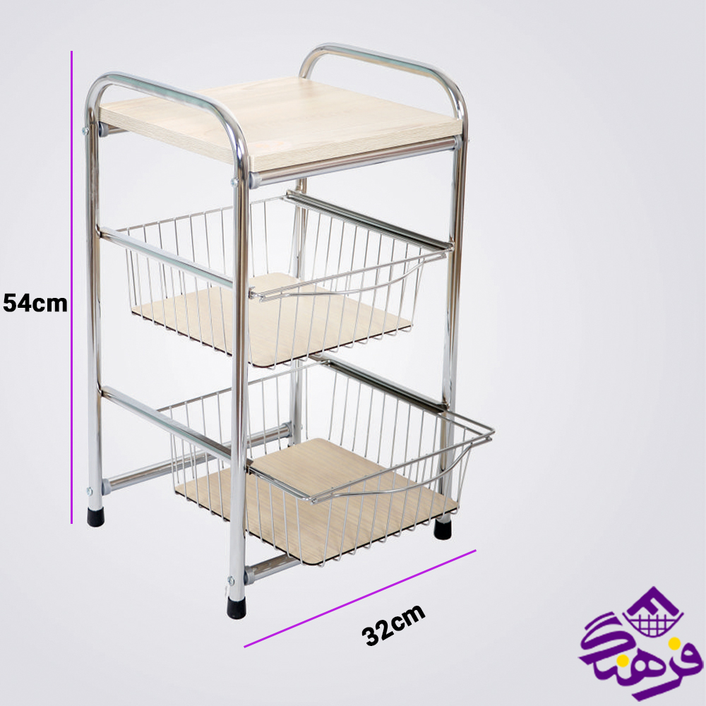 جاپيازی پیشتاز کاوه استيل کشويی 2طبقه
