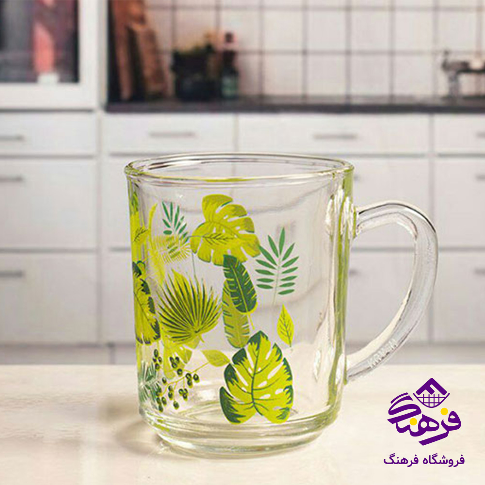لیوان اذرخش دسته دار چاپی شیرینگ کاوه (6دک)