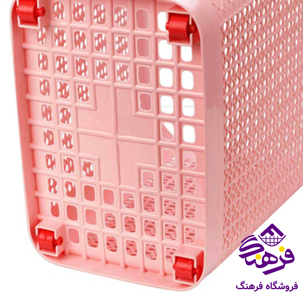 سبد رخت مستطیل متوسط چرخدار طرح مایا هوم ت