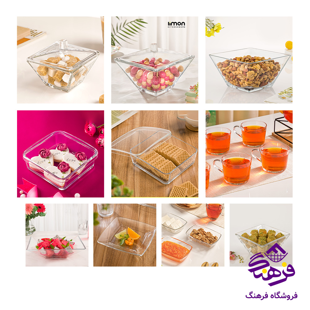 سرویس پذیرایی 27 پارچه لیمون شیشه ای