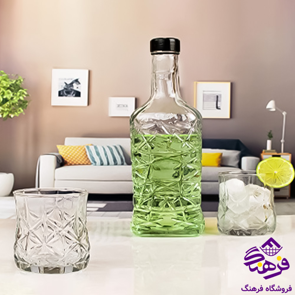 بطری و لیوان ایس و ریور پنجره ای کاوه 8دک