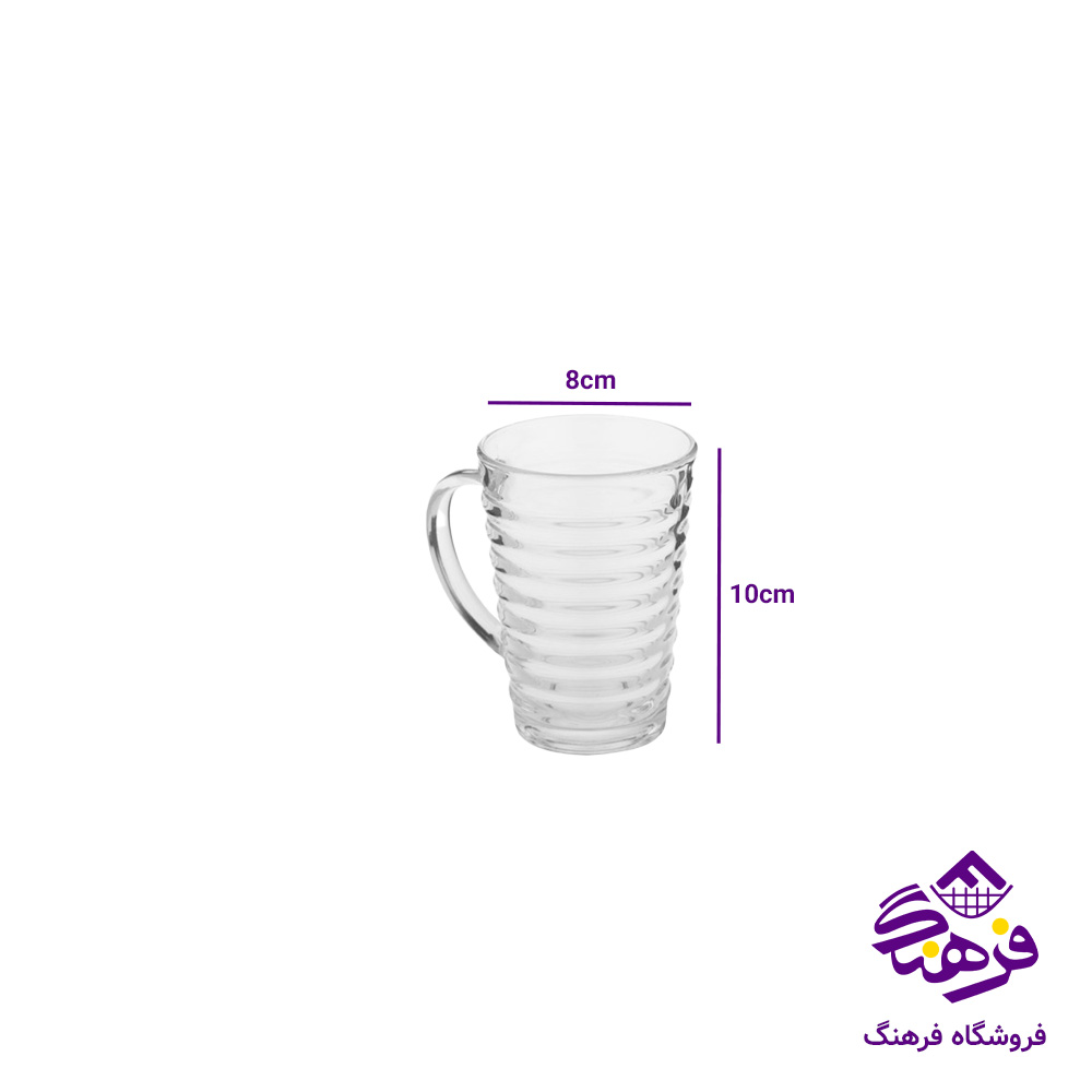 لیوان اتلانتا دسته دار کادو بلور کاوه