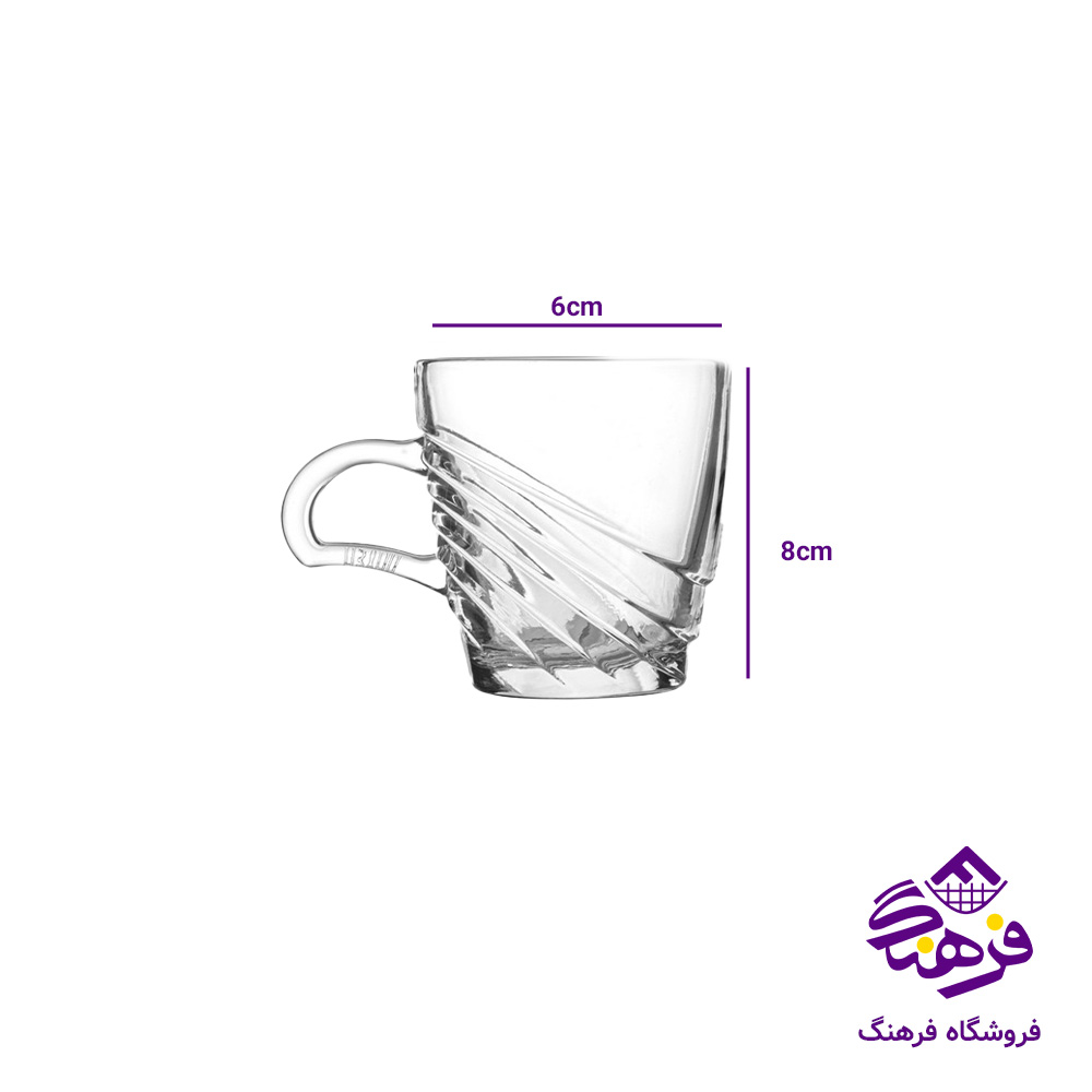 نیم لیوان کادیز دسته دار کادو کاوه (6دک)
