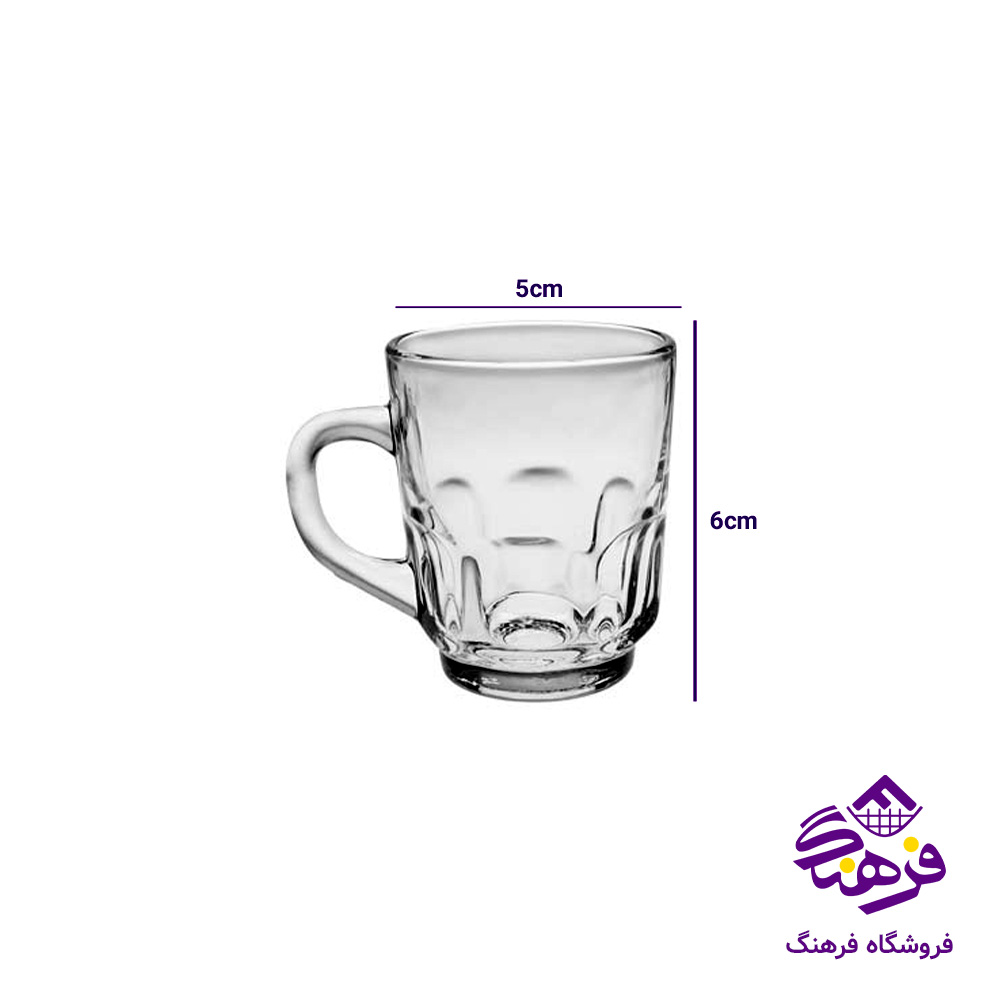 نیم لیوان عینکی دسته دار شیرینگ کاوه (6دک)