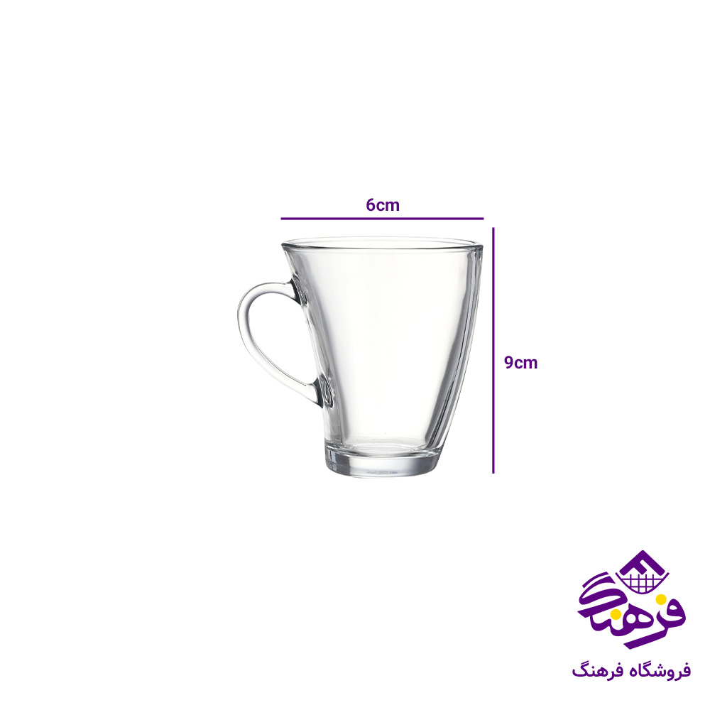نیم لیوان مارسل دسته دار کادو کاوه