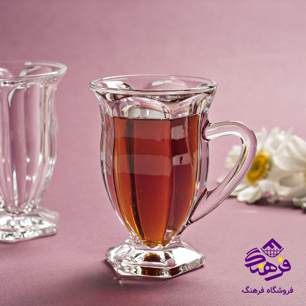 نیم لیوان ایس دسته دار کادو کاوه (6دک)