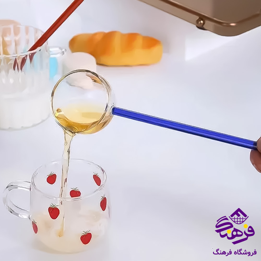 ملاقه پیرکس دسته رنگی