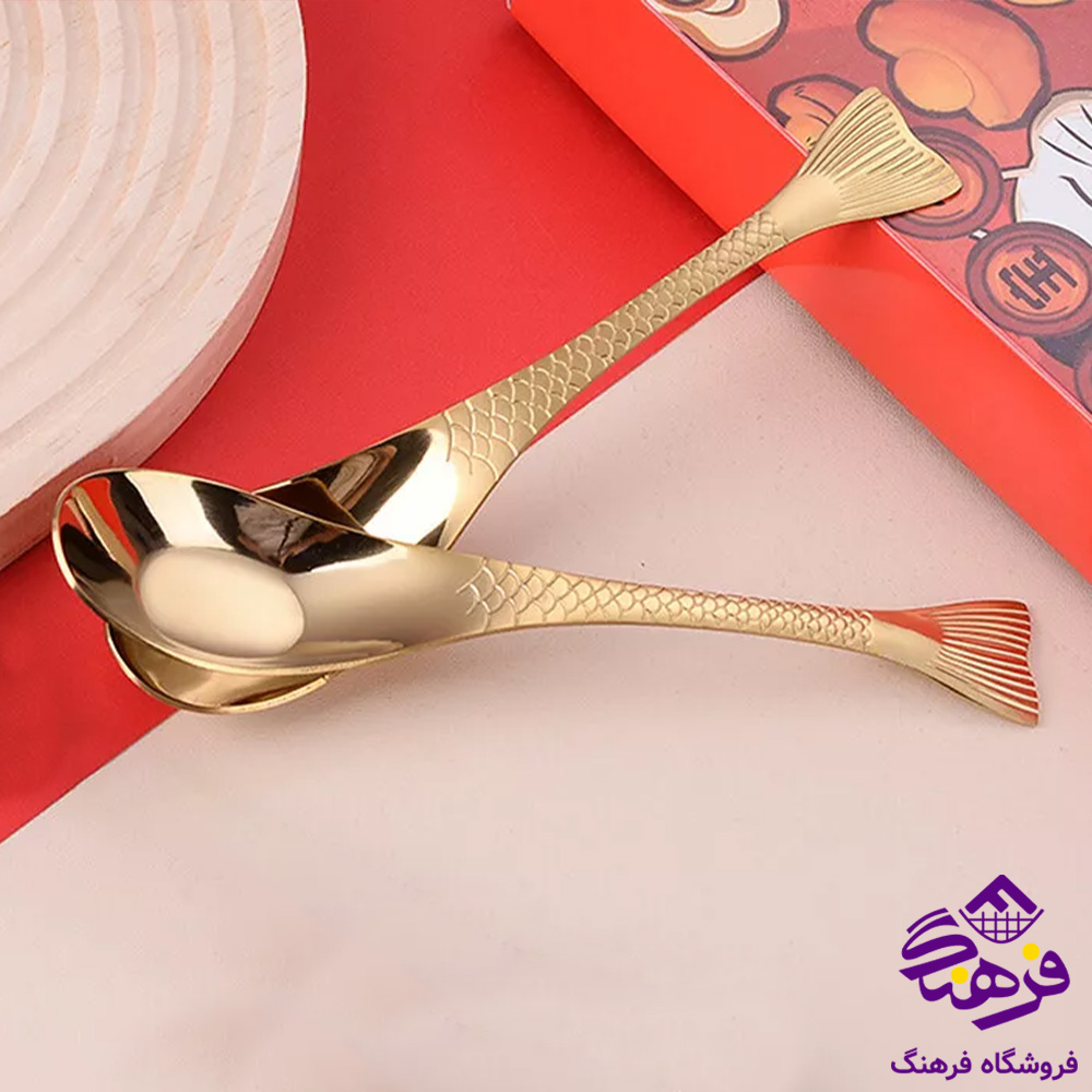 قاشق ماهی طلایی 16