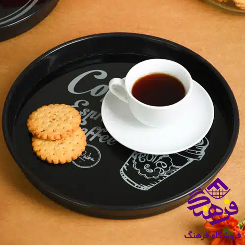 سینی رایکا کف شیشه گرد کوچک