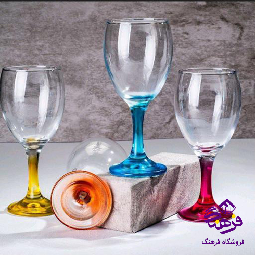 گيلاس مارگاريتا2 پايه رنگي کادو کاوه (4دک)
