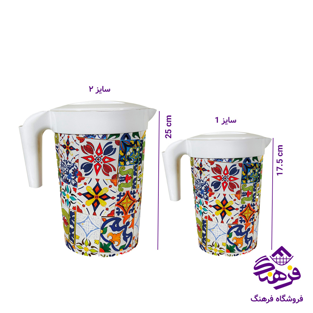 پارچ چاپدار1 گرد گلد 