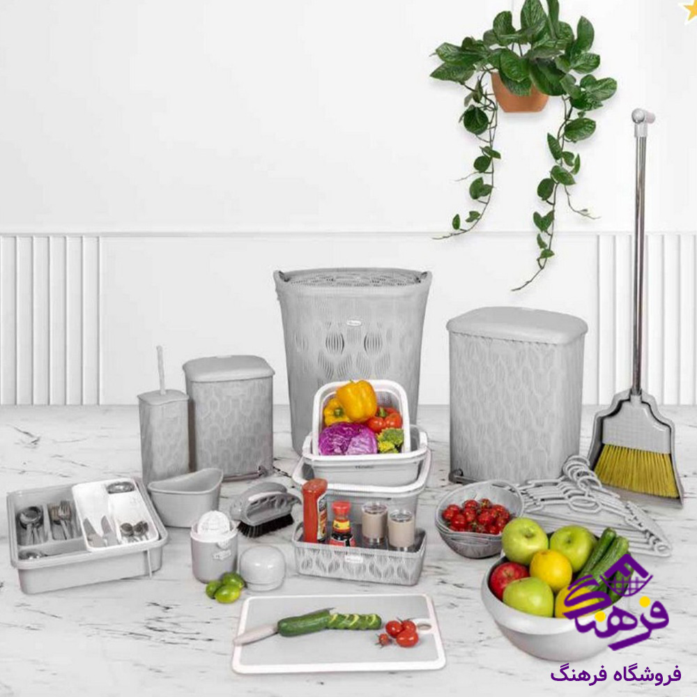 جهیزیه هوم کت فلورا 56پارچه طوسی