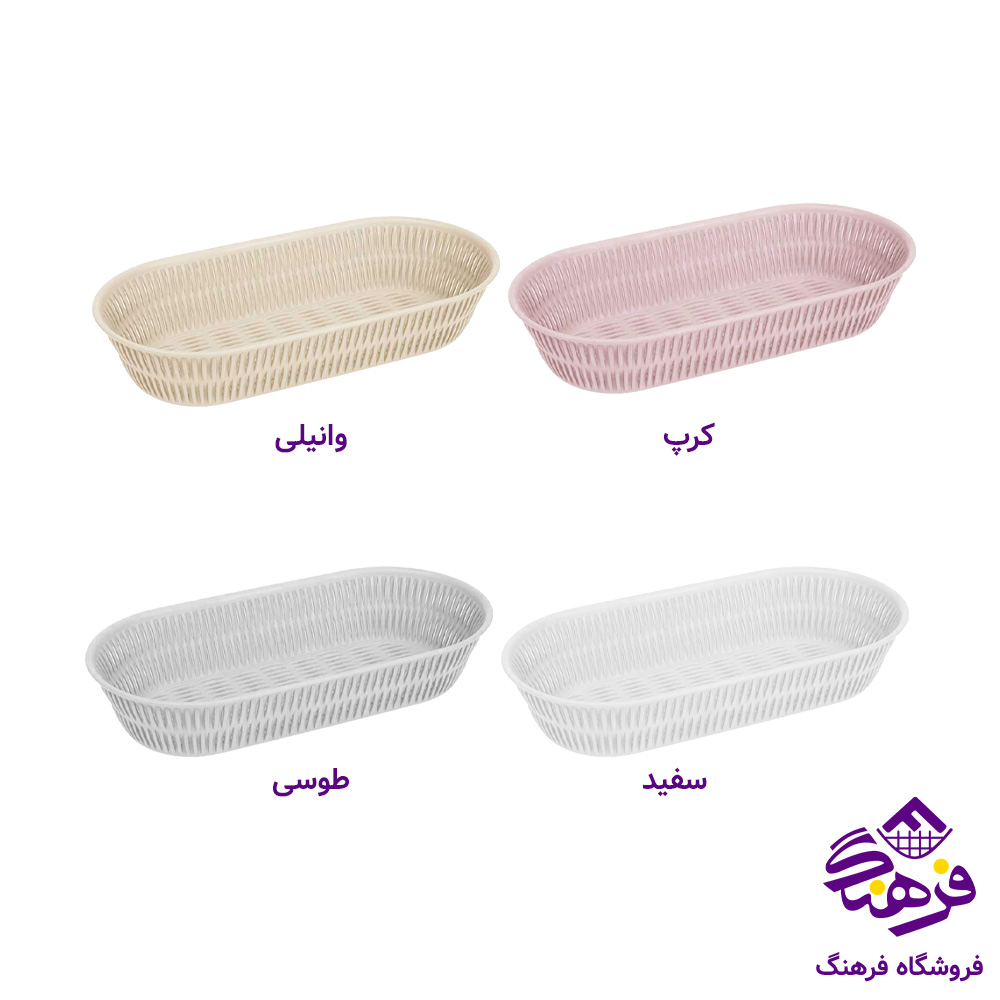 سبد بیضی سایز 2 طرح بامبو لیمون
