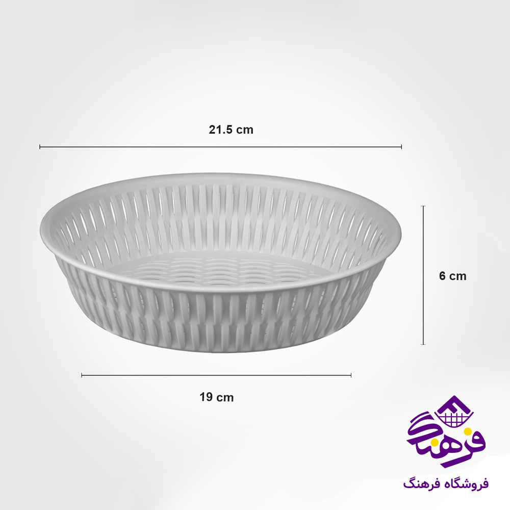 سبد نان و سبزی بیضی طرح بامبو لیمون