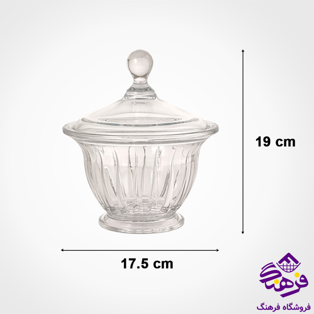 شکلات لیمون شیاردار شیشه ای گرد
