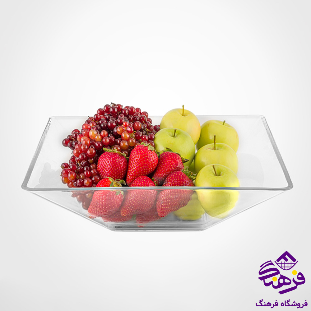 میوه خوری لیمون شیشه ای مربع