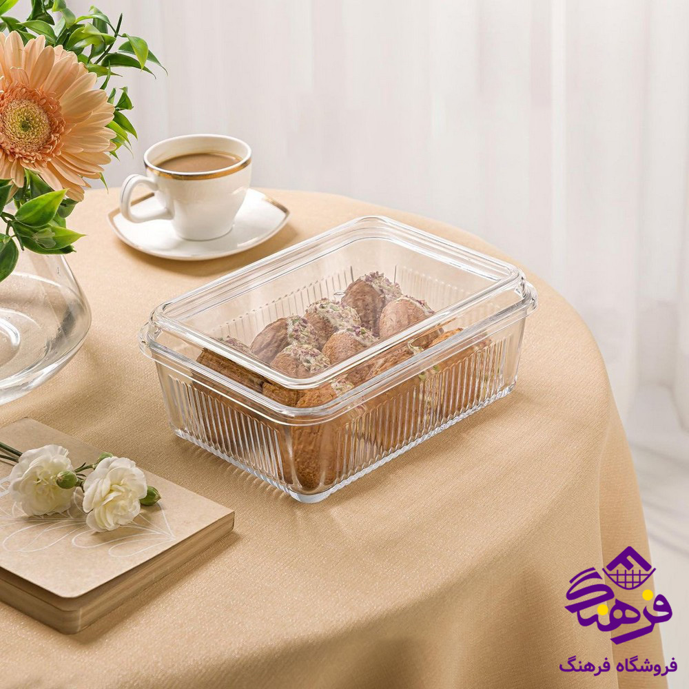 بیسکوئیت لیمون شیشه ای مستطیل