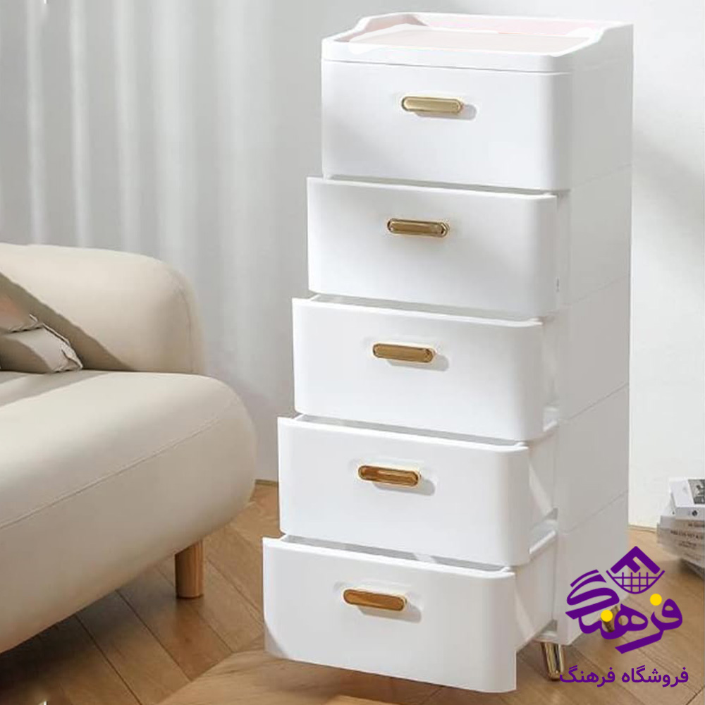 دراور هوم کت ایلا 5ط A4 طلایی . کروم