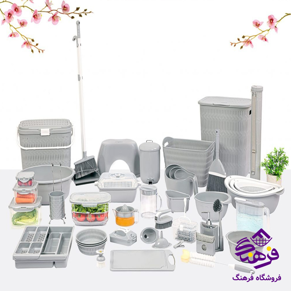 جهيزيه ليمون 58پارچه طوسي
