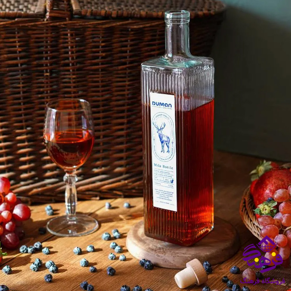 بطری میلا مربع 1لیتر دومان 308
