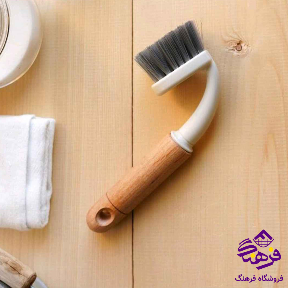 فرچه سینک دومان دسته چوبی گرد 185