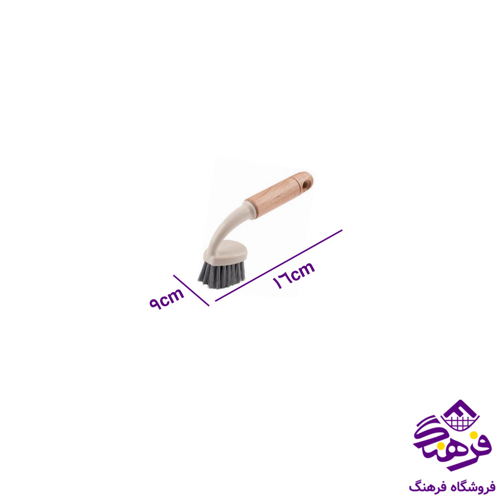 فرچه سینک دومان دسته چوبی گرد 185