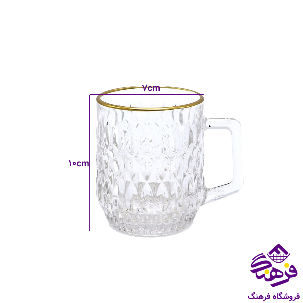 نيم ليوان نانسي دسته دار اصفهان لب طلا 8دک