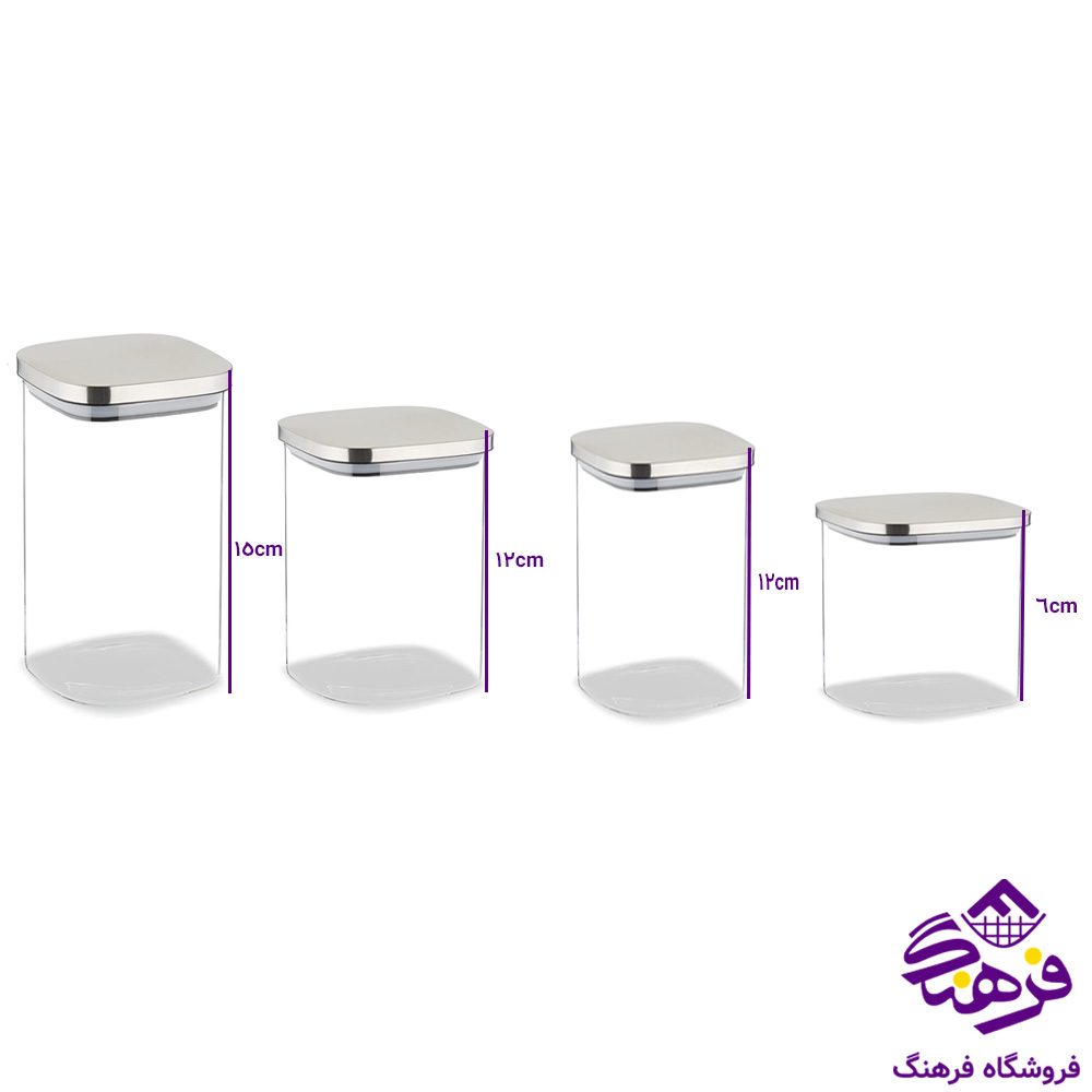 بانکه پیرکس درب استیل 6 در 12