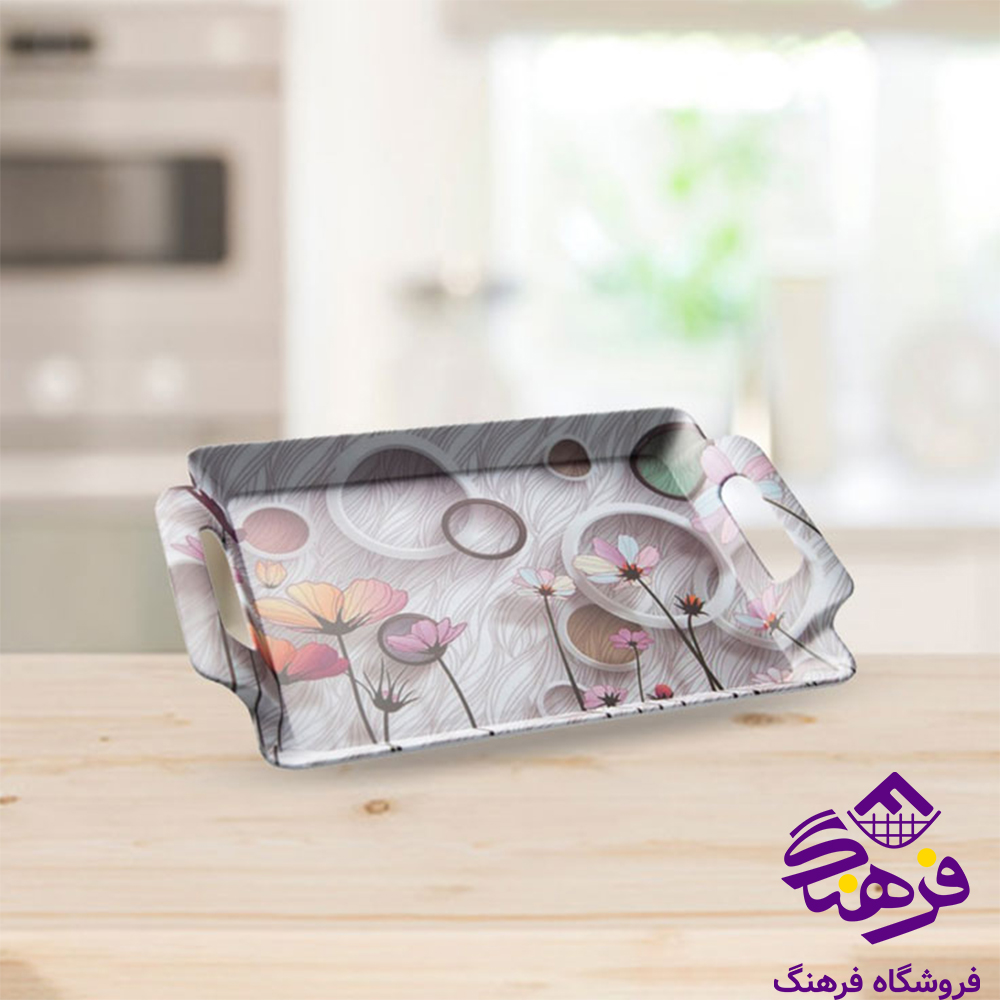 سینی زیبا پیش پاش 2 طرحدار گرد