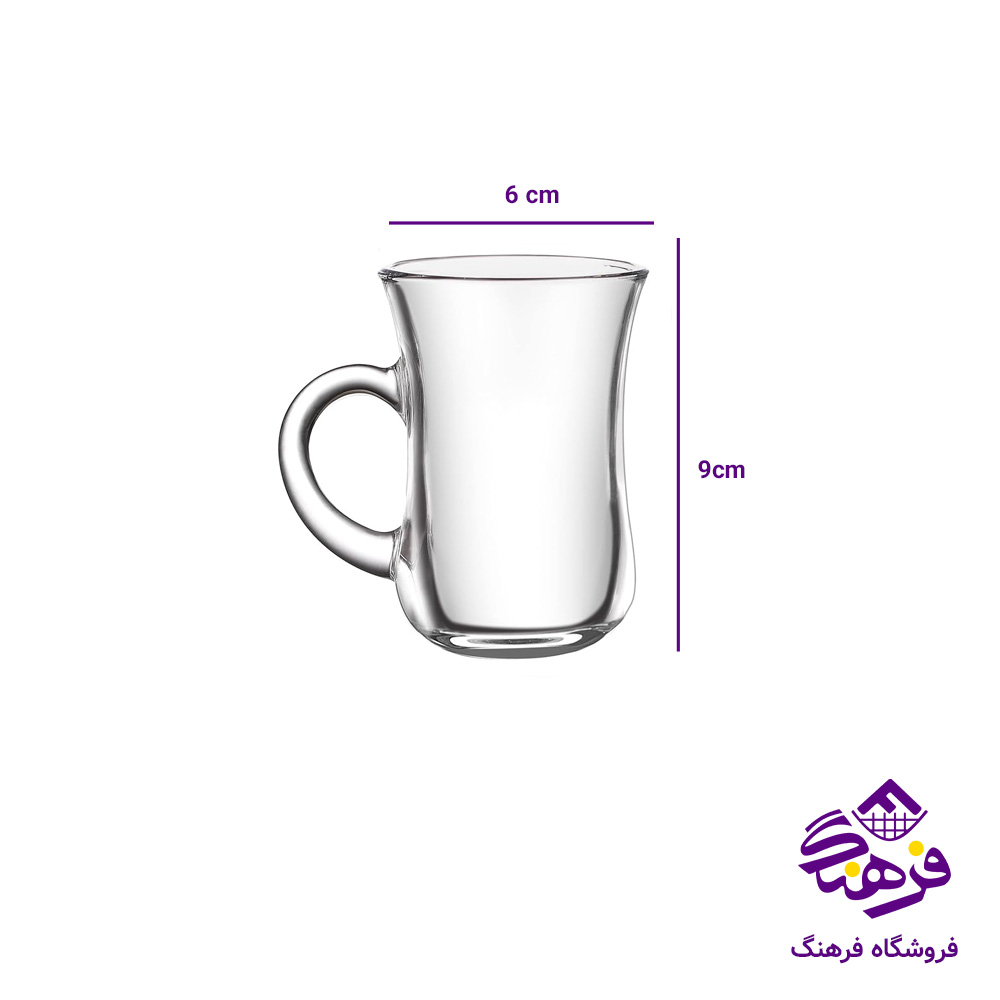 نيم ليوان گلجام دسته دار کادو کاوه (6دک)