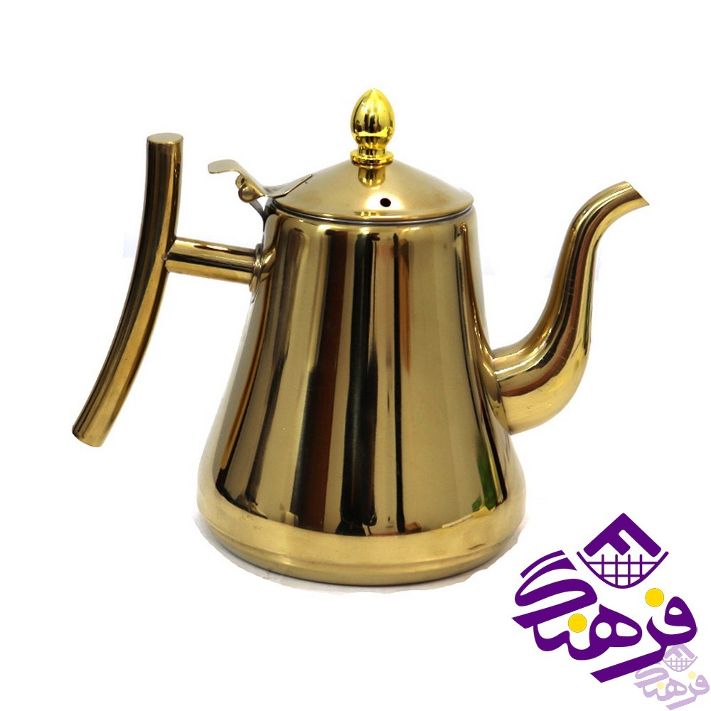قوری استیل طلایی 2لیتر
