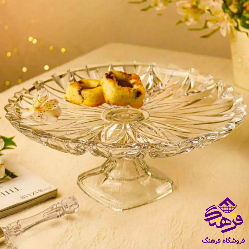 قاب شیرینی کایا پایه دار کادو نوری 4دک