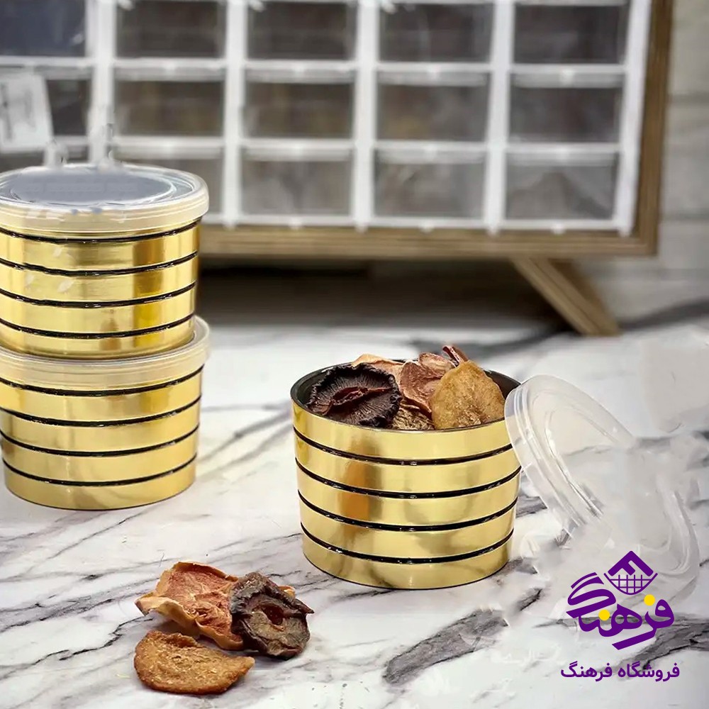 پیاله تایلندی دربدار (3عددی)  گلد