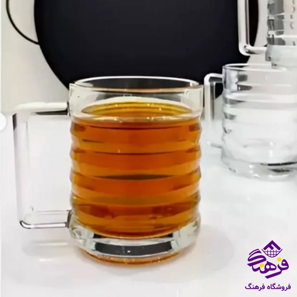 لیوان لاین دسته دار متوسط کادو بلور زنگان  1432
