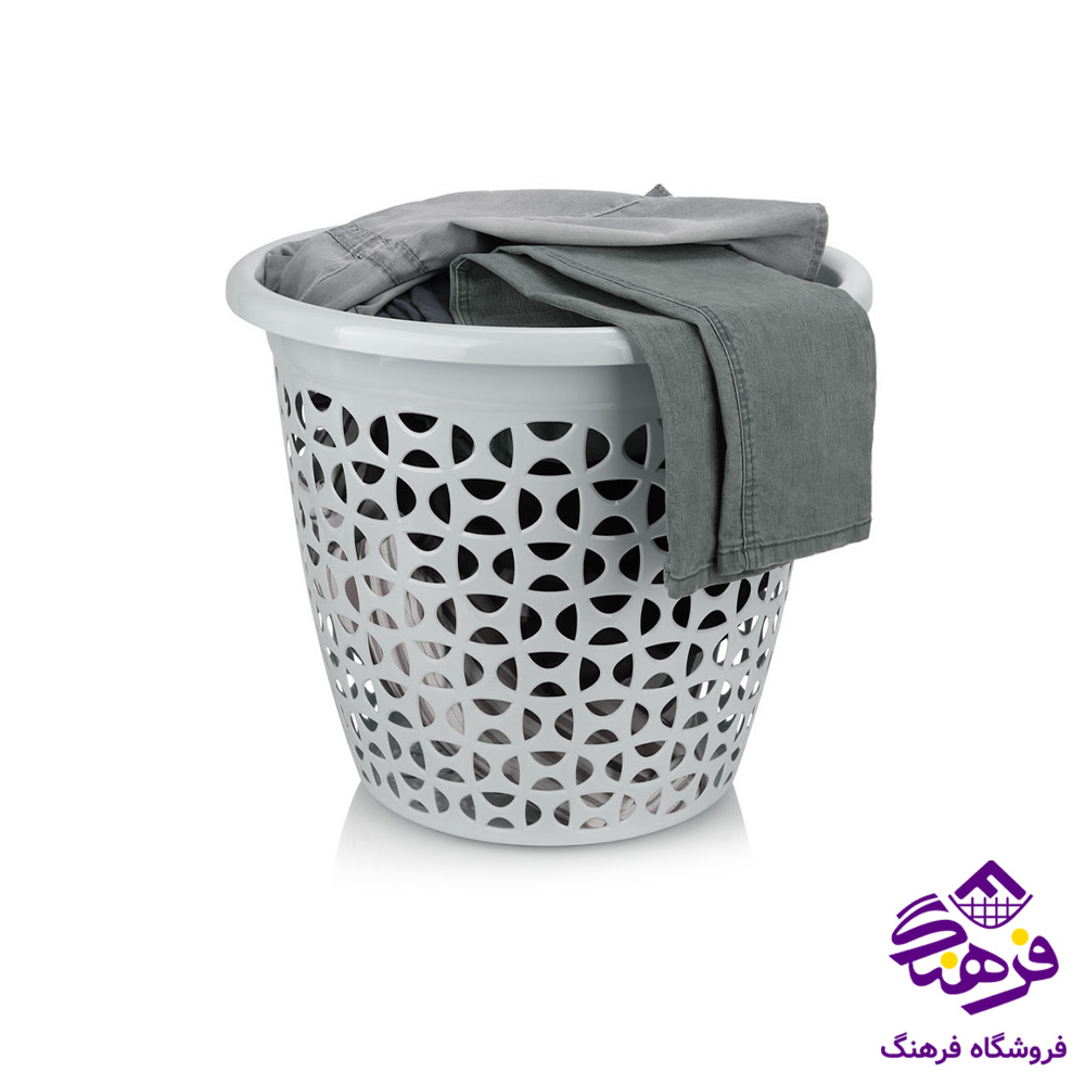 سبد رخت گرد سایز کوچک طرح مایا هوم کت