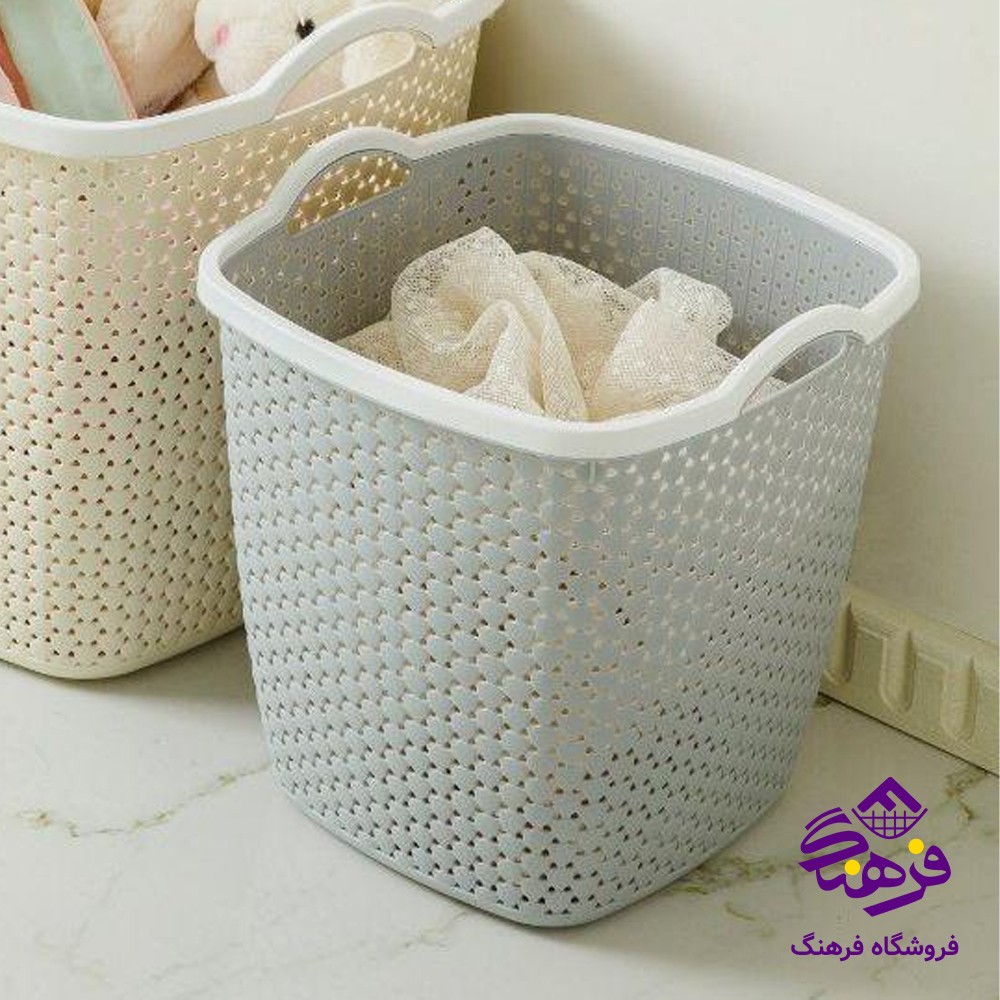 سبد رخت گرد سایز کوچک طرح مایا هوم کت