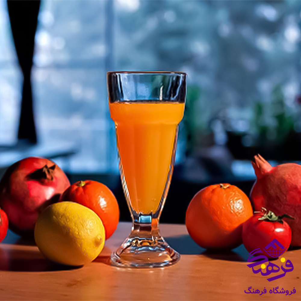 لیوان بارسا2 پایه دار پنجره ای بلور کاوه 3عددی 