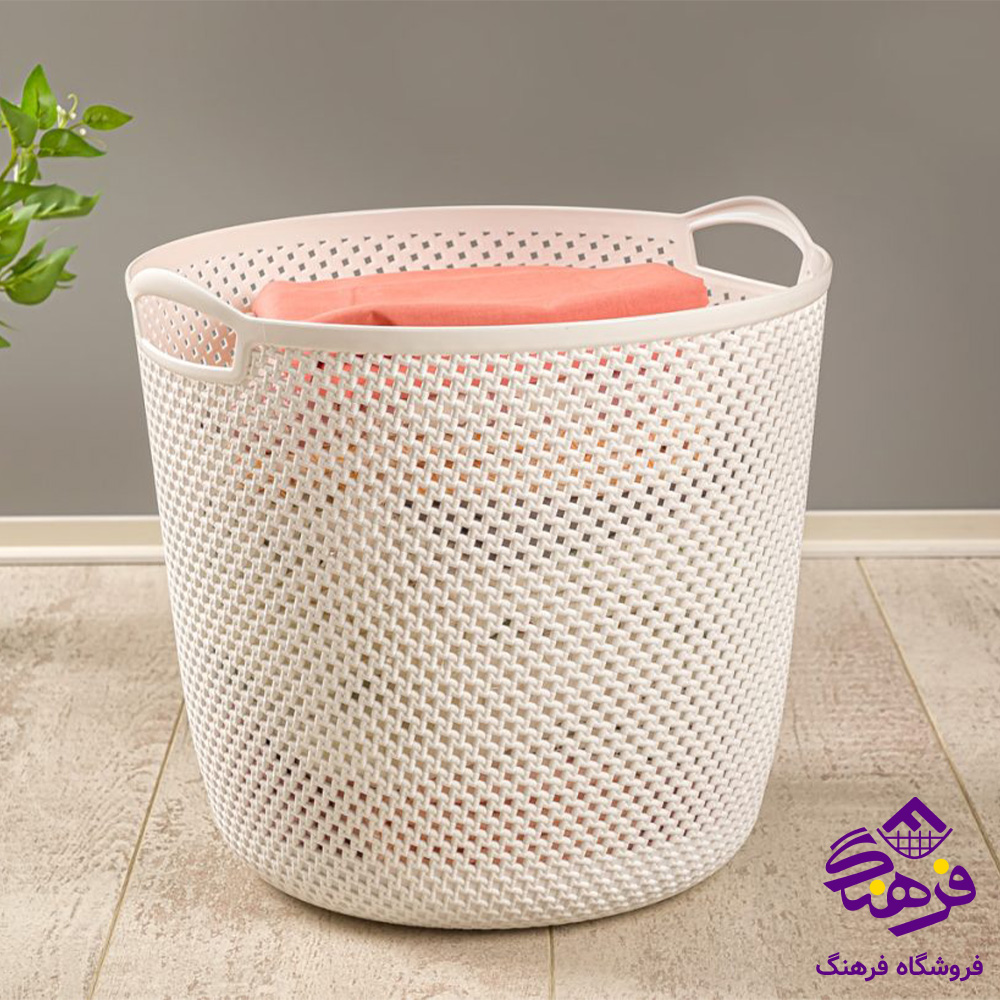 سبد رخت گرد سایز کوچک طرح مایا هوم کت