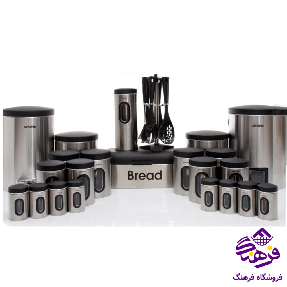 سرويس اشپزخانه ارتيستون 29پارچه استيل درب فلزي 29246