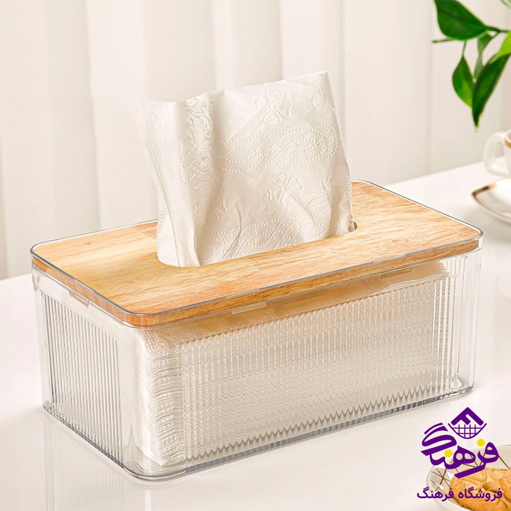 جادستمال کاغذی لیمون رویه چوبی