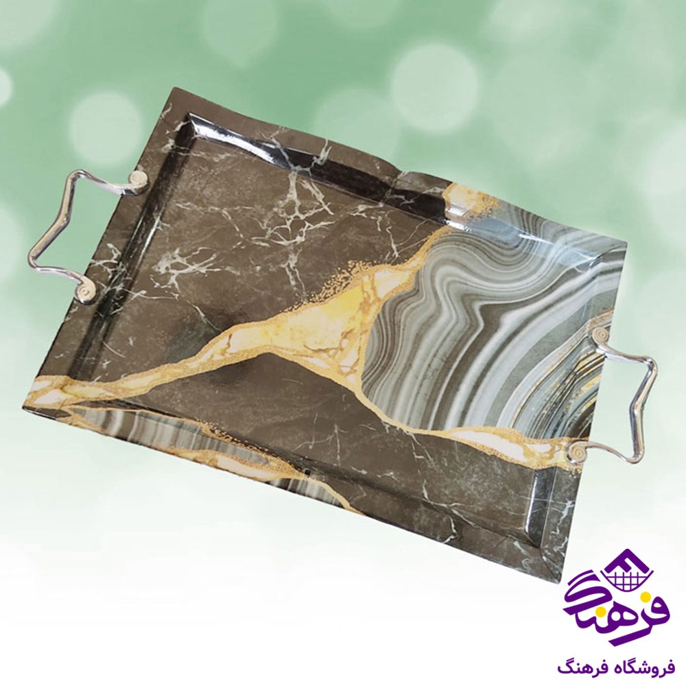سینی زیبا پیش پاش 2 طرحدار گرد