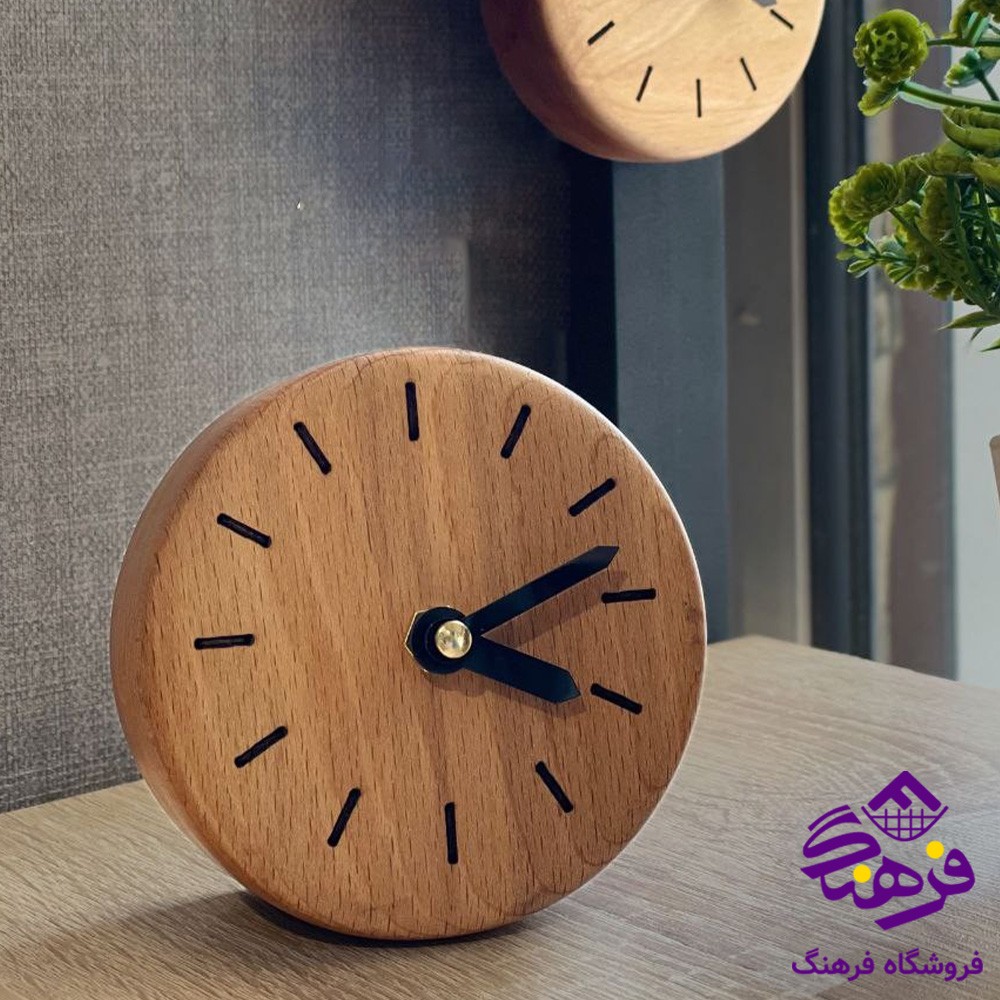 ساعت رومیزی رایکا چوبی