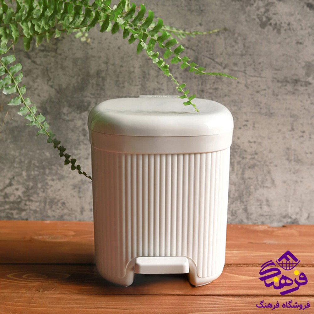 سطل لیمون پدالی 4گوش بزرگ و بامبو