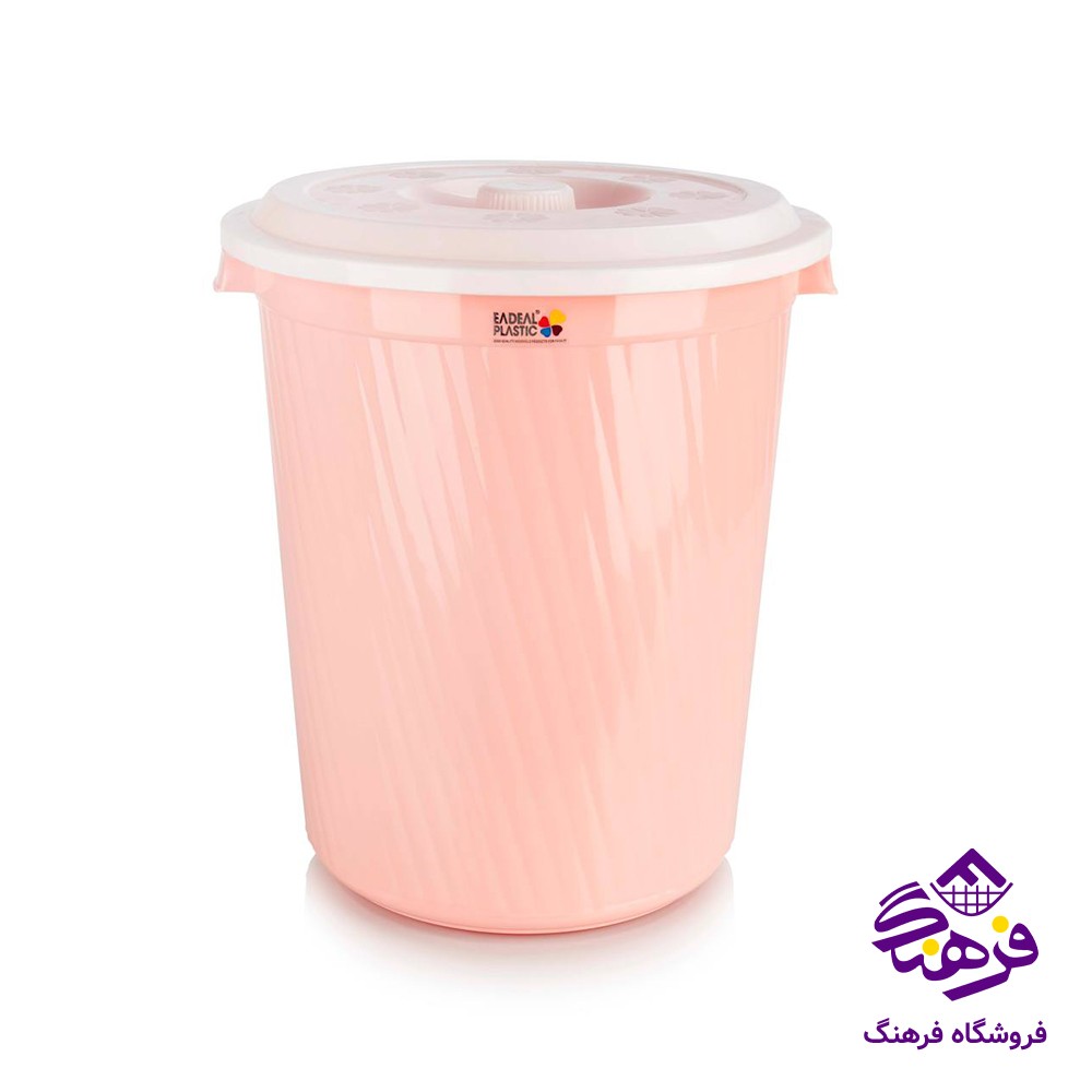 سطل لیمون پدالی 4گوش بزرگ و بامبو