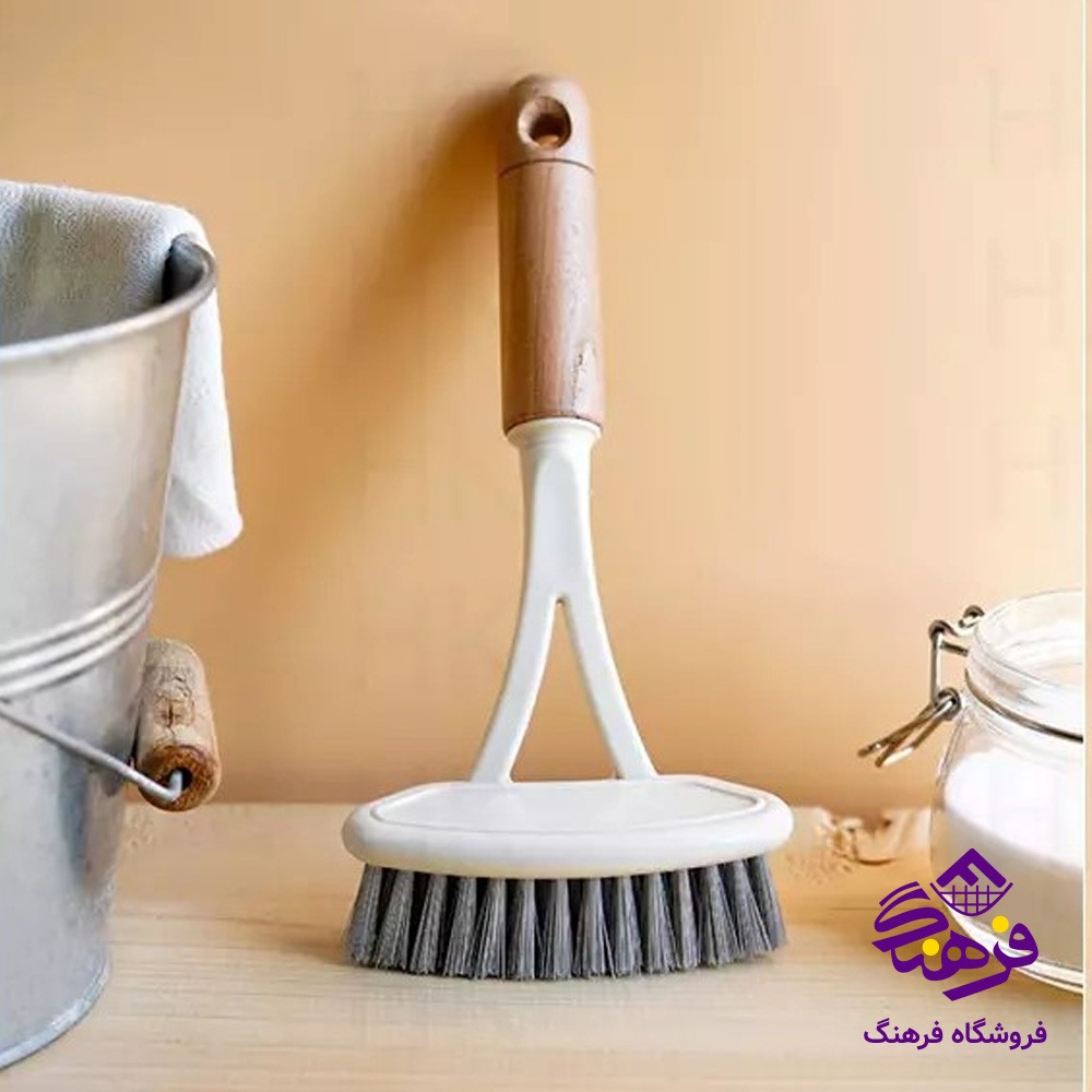 فرچه سینک دومان دسته چوبی تخت 184