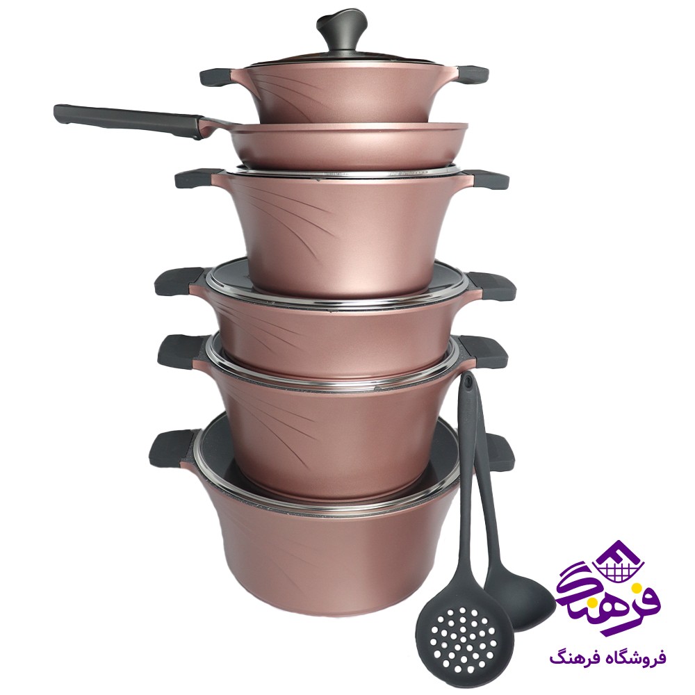 نالینو سرویس قابلمه 10پارچه گرانیت Felis