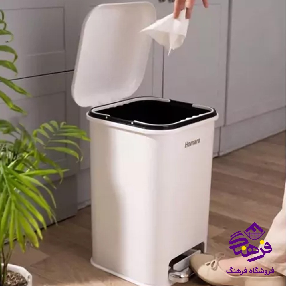 سطل پدالی همارا 4گوش 6لیتری 261